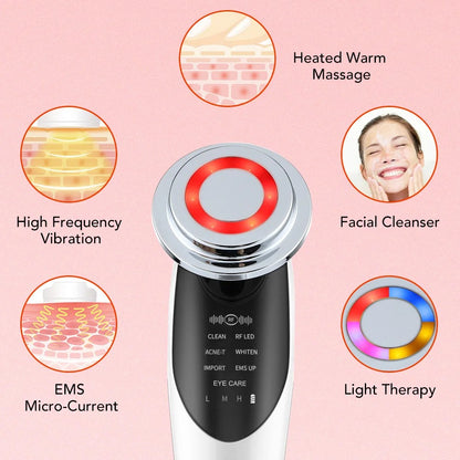 GCS 7 in 1  Microcurrent Skin Rejuvenation LED Facial Massager